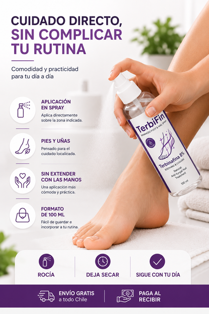 TerbiFin Spray Cuidado Intensivo para Pies y Uñas