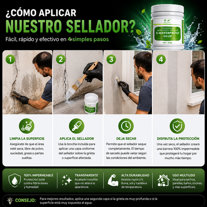 Sellador Impermeabilizante Transparente + Brocha