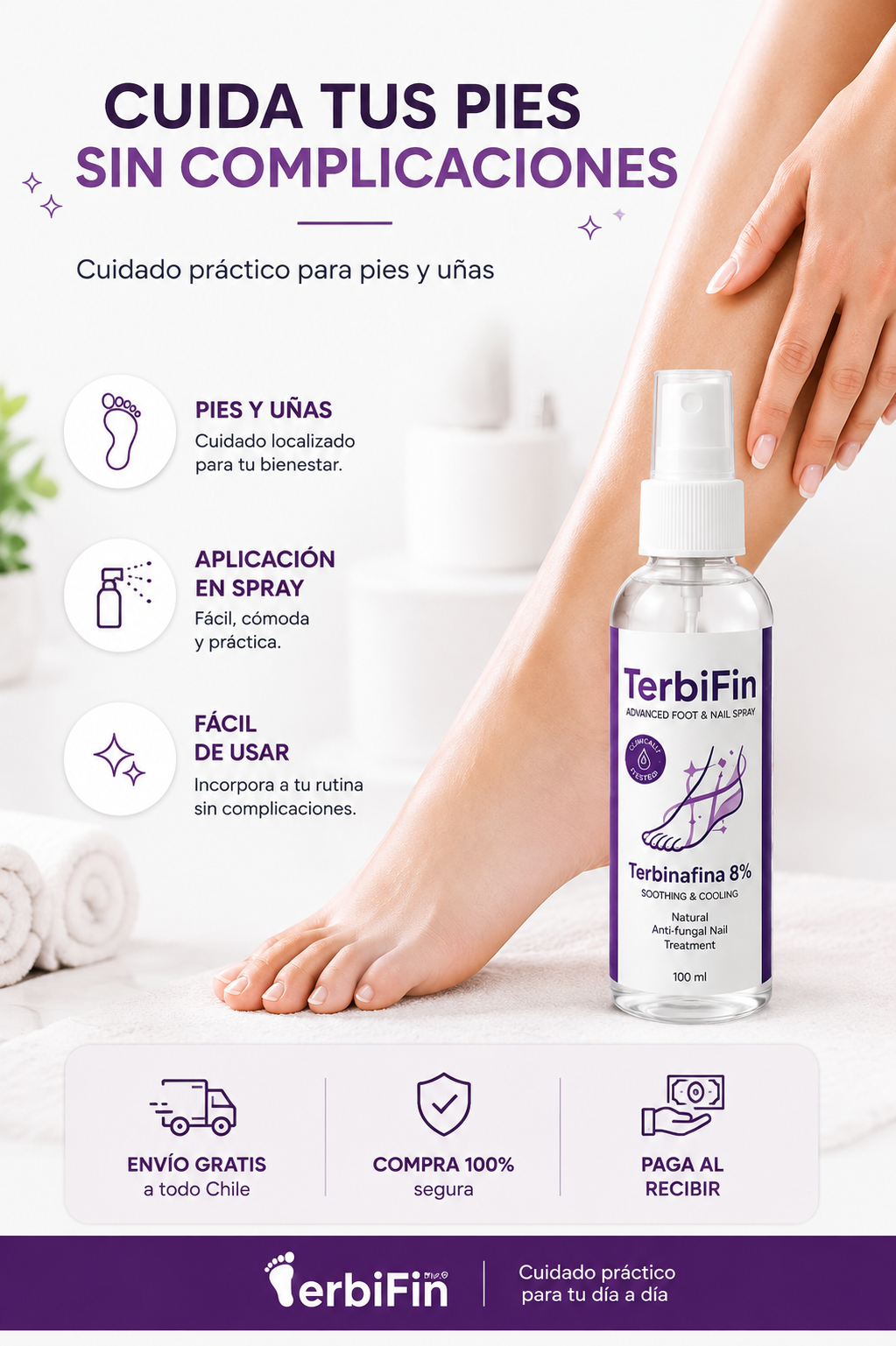 TerbiFin Spray Cuidado Intensivo para Pies y Uñas